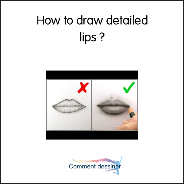 How to draw detailed lips